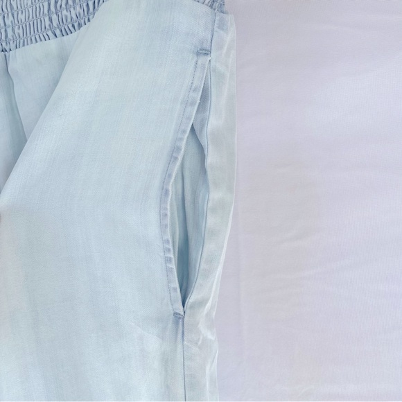 Cloth and Stone Smocked Wide Leg Pants Evereve Large NWT chambray pants - Picture 11 of 13